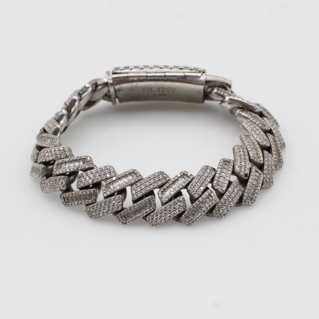 13.33cts TW Moissanite Sterling Silver Bracelet-Evaluated By Our Certified Gemologist-AGS/GIA