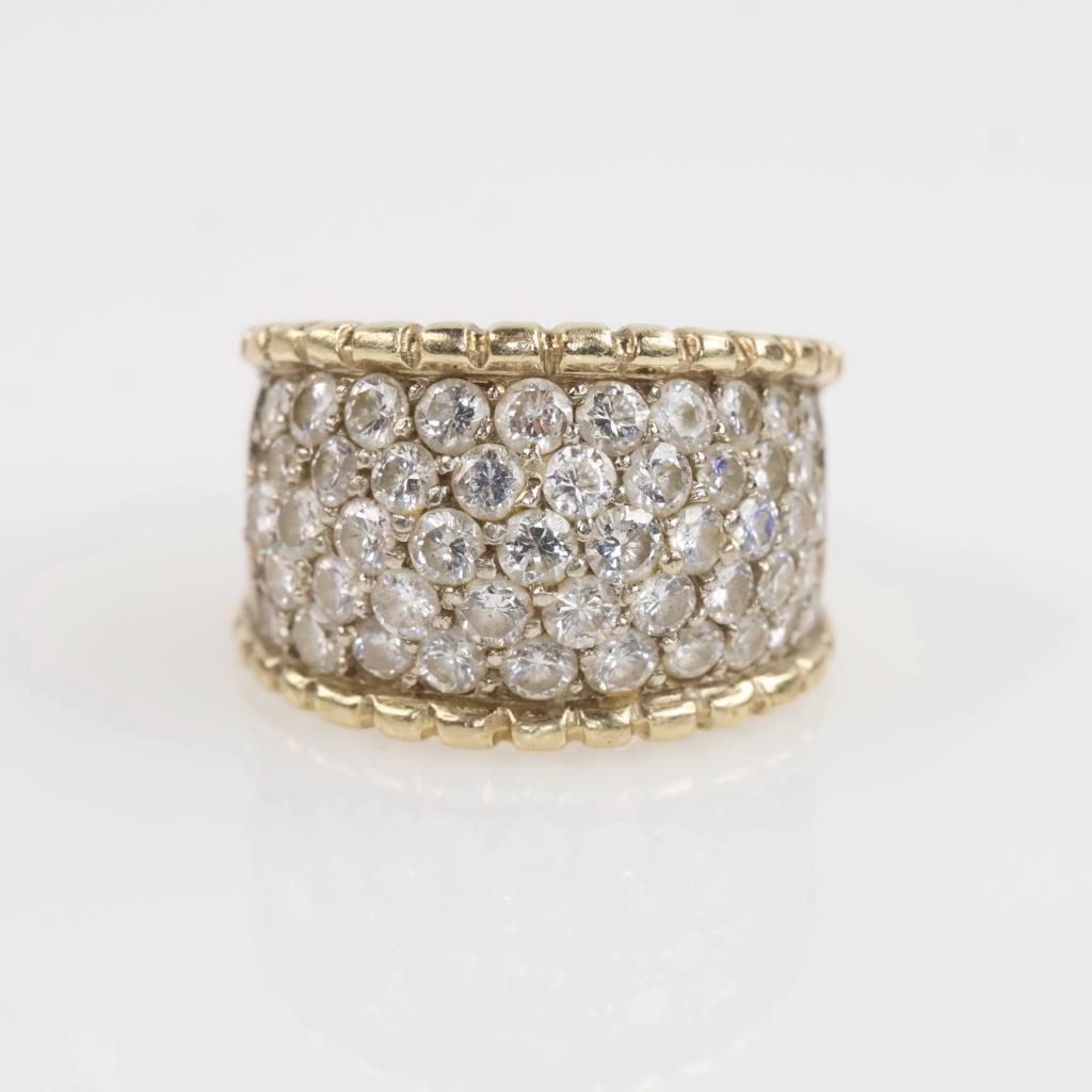 1.44ctTW Diamond 14kt Two Tone Gold Wedding Band -Evaluated By Our Certified Gemologist - AGS / GIA