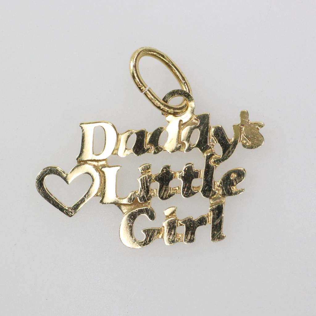 14k Gold 0.15g "Daddy's Little Girl" Pendant Property Room