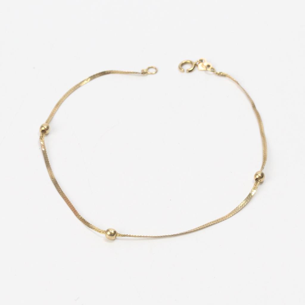 14k Gold 0 63g Herringbone Bracelet Property Room 14k Gold 0 63g Herringbone Bracelet