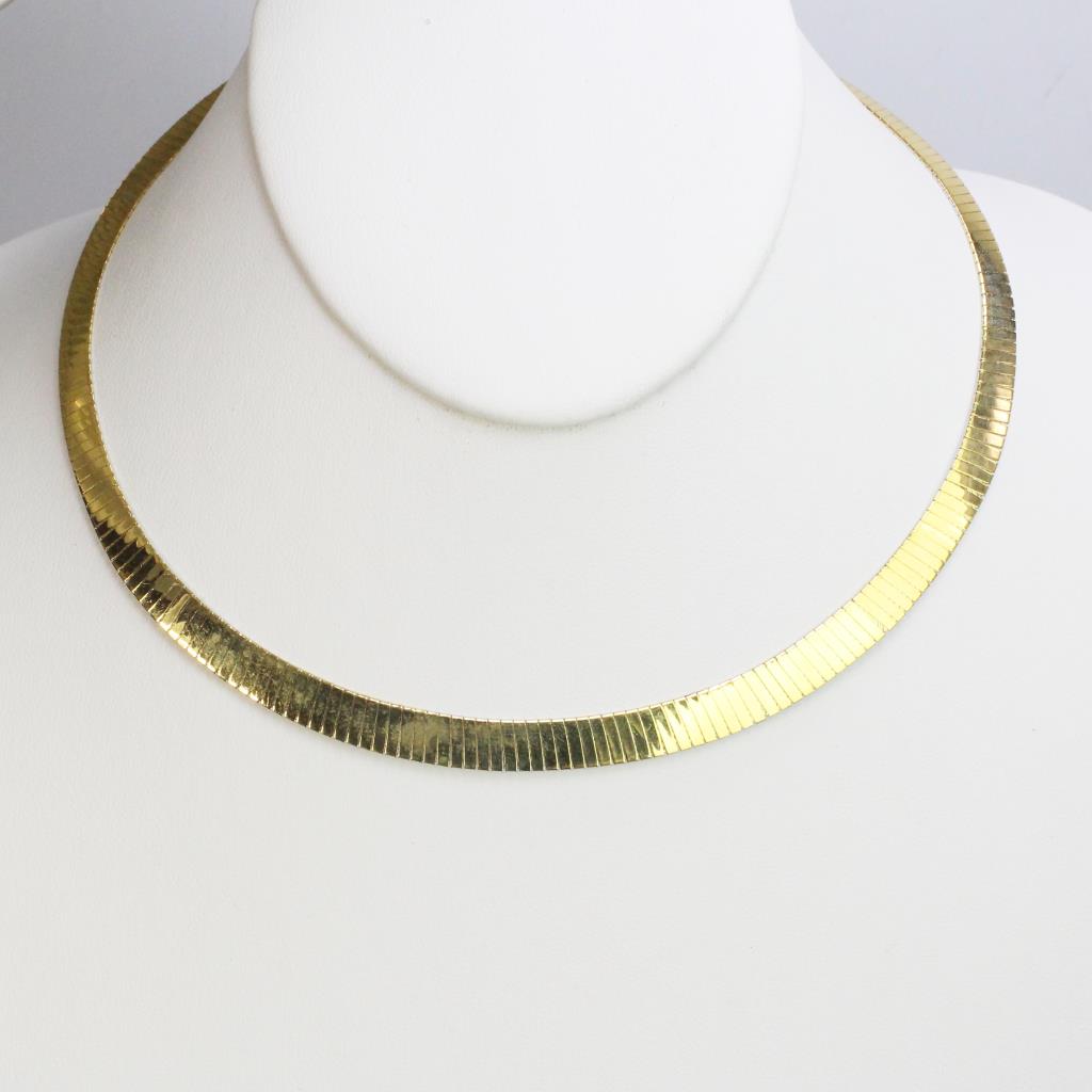 Omega Necklace Two Tone Deals, 56% OFF 