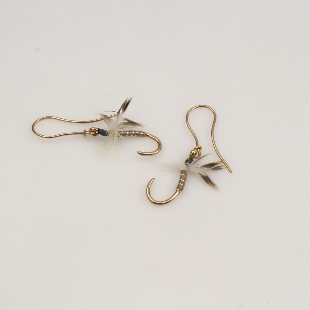 14k Gold Fish Hook Earrings Property Room