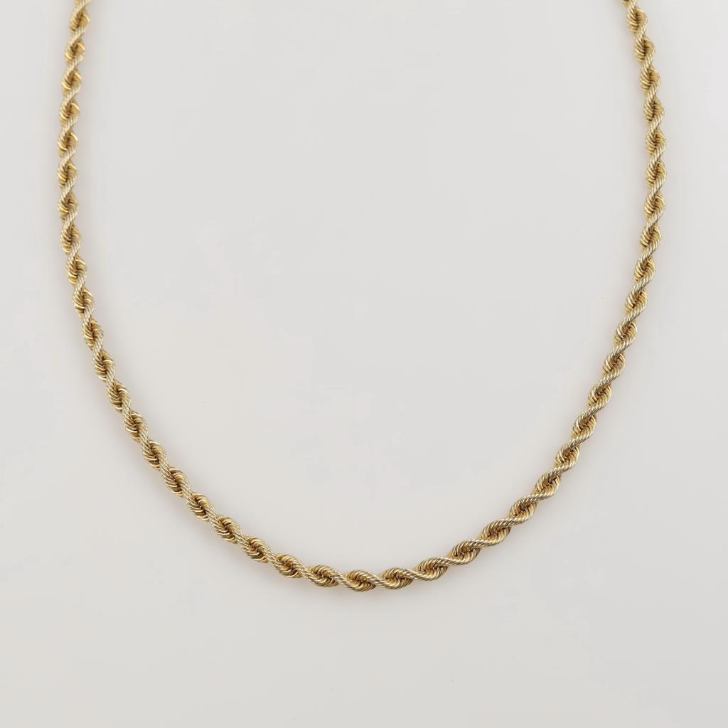 14kt GF Sterling Silver Rope Link Necklace