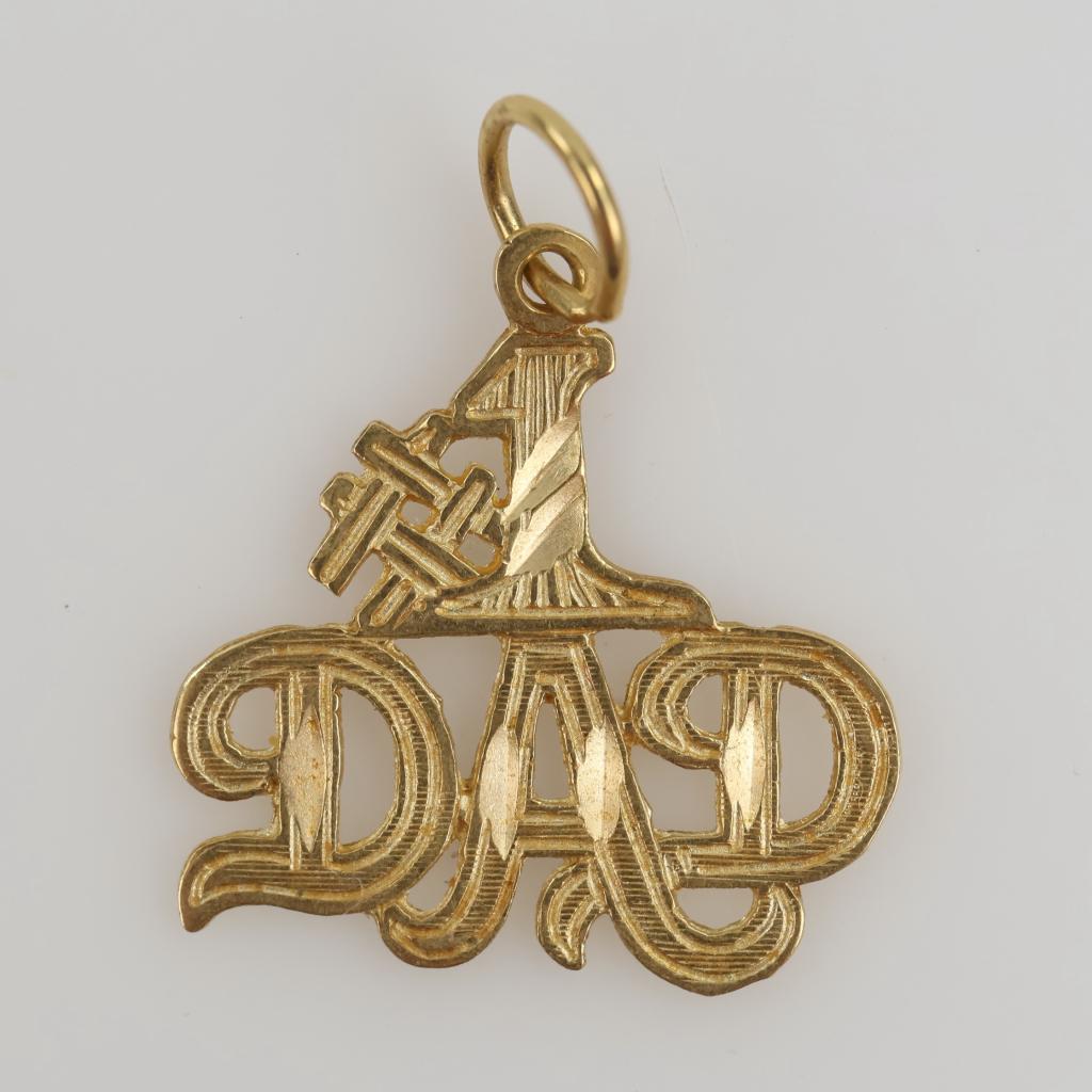 14kt Gold #1 DAD Pendant
