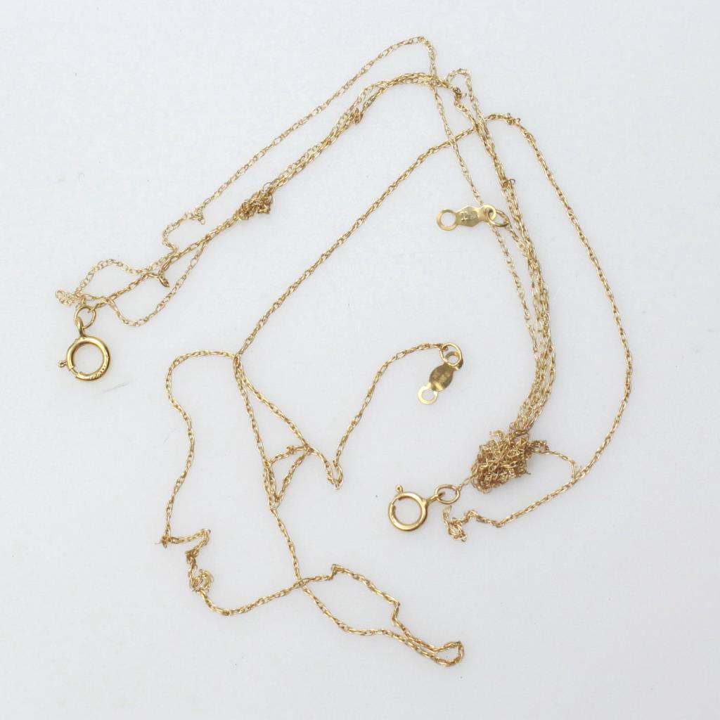 14kt Gold 1.4g Tangled Chain Necklaces Property Room