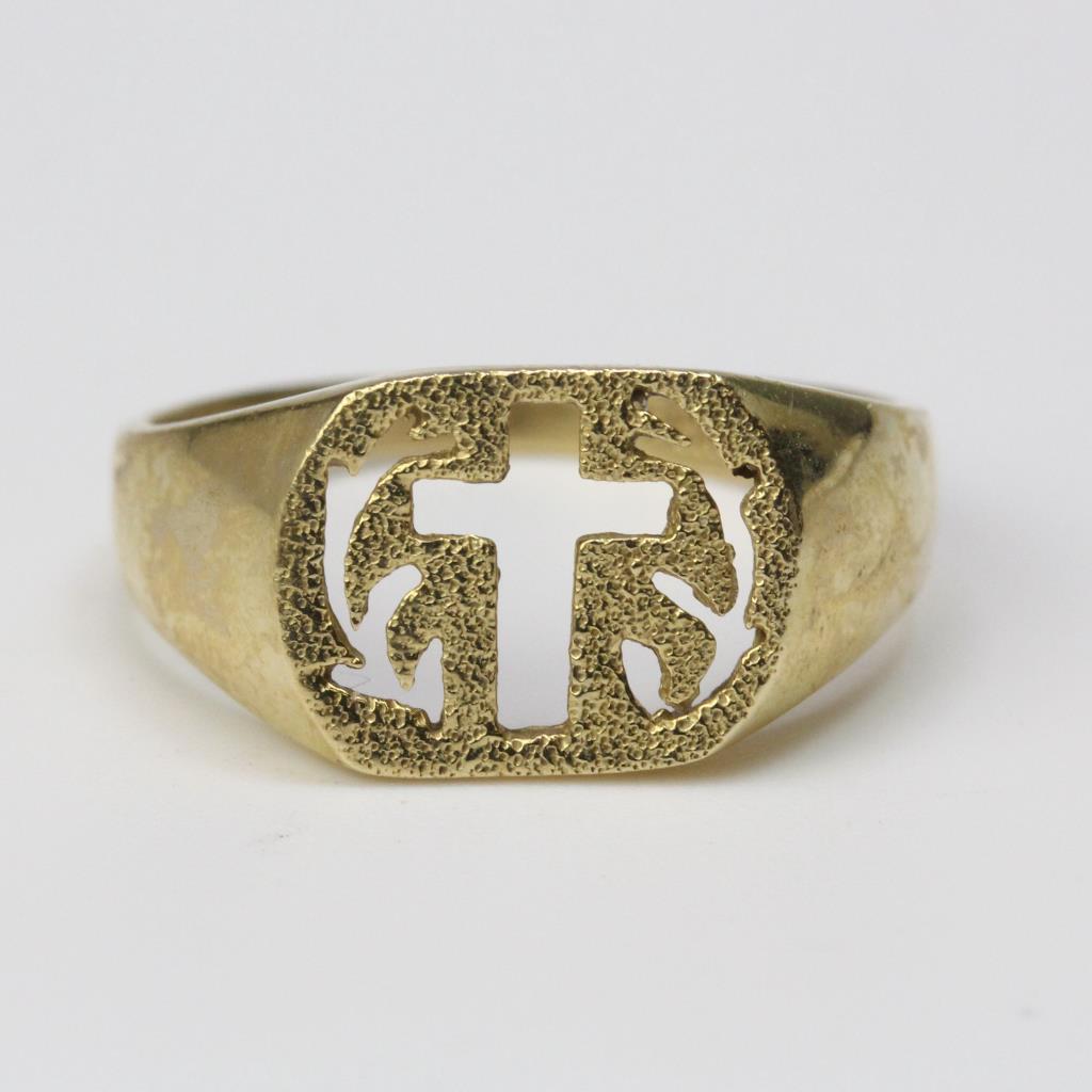 14kt Gold 2.65g Religious Ring Property Room