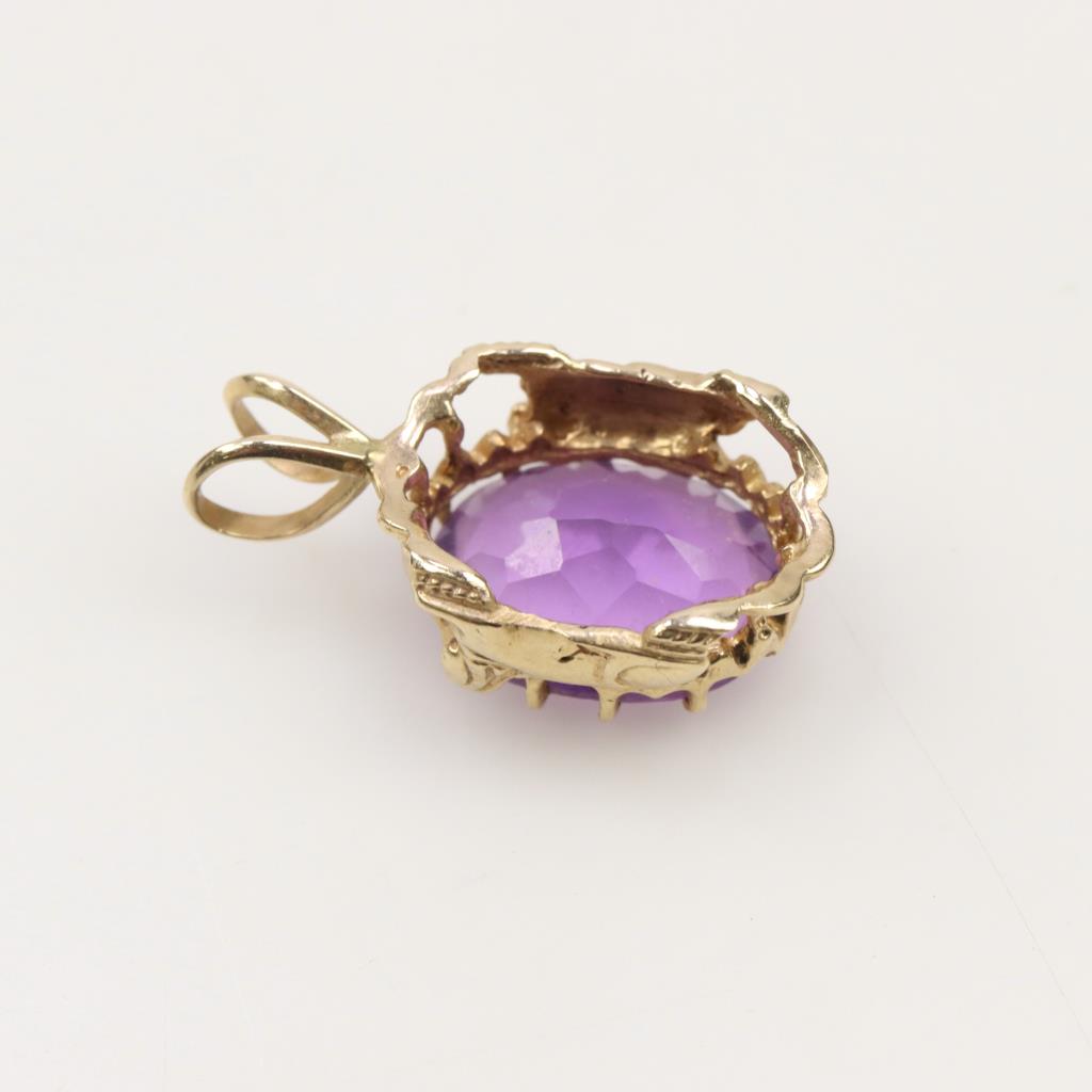 14kt Gold Amethyst Pendant Property Room