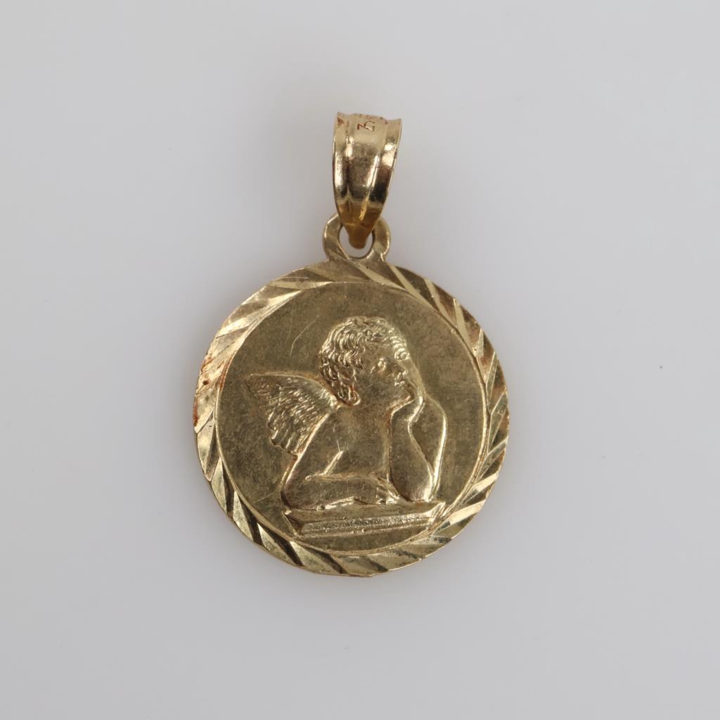 14kt Gold Angel Pendant