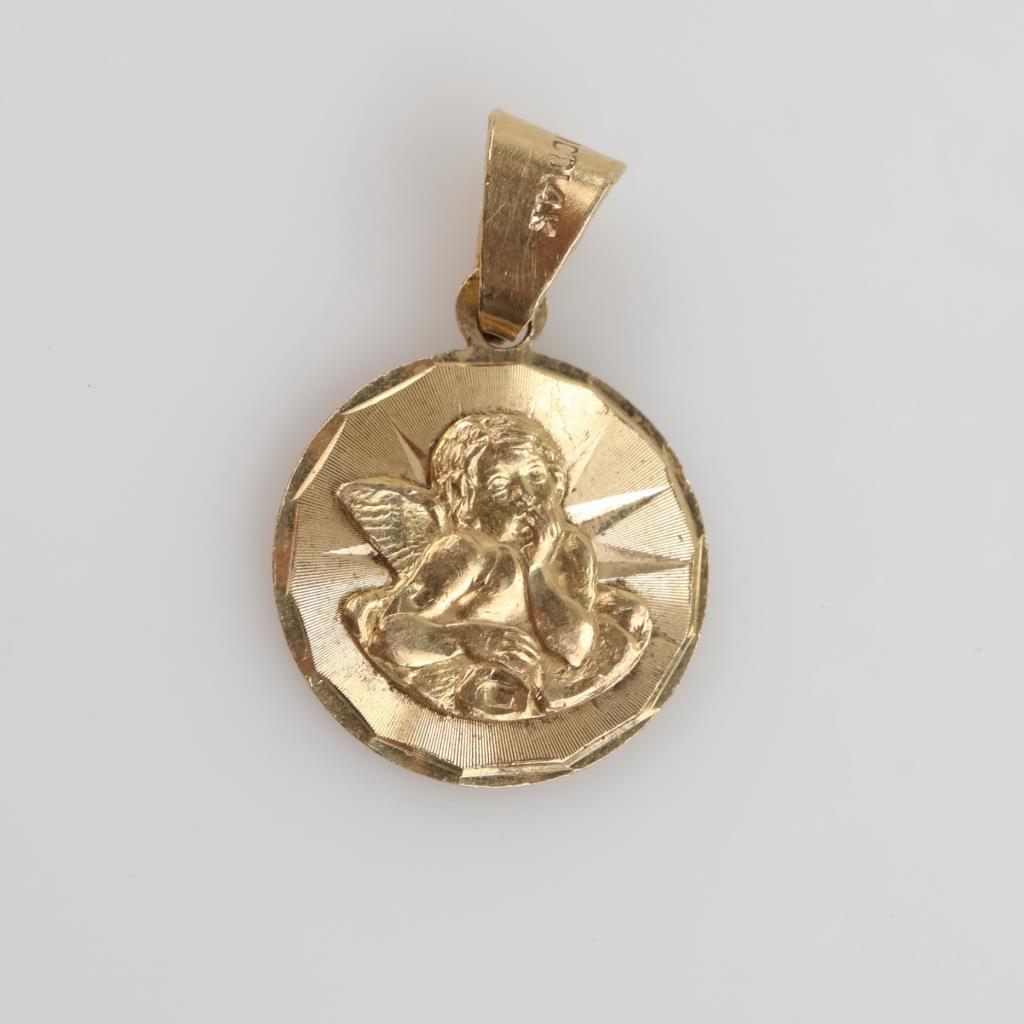 14kt Gold Angel Pendant