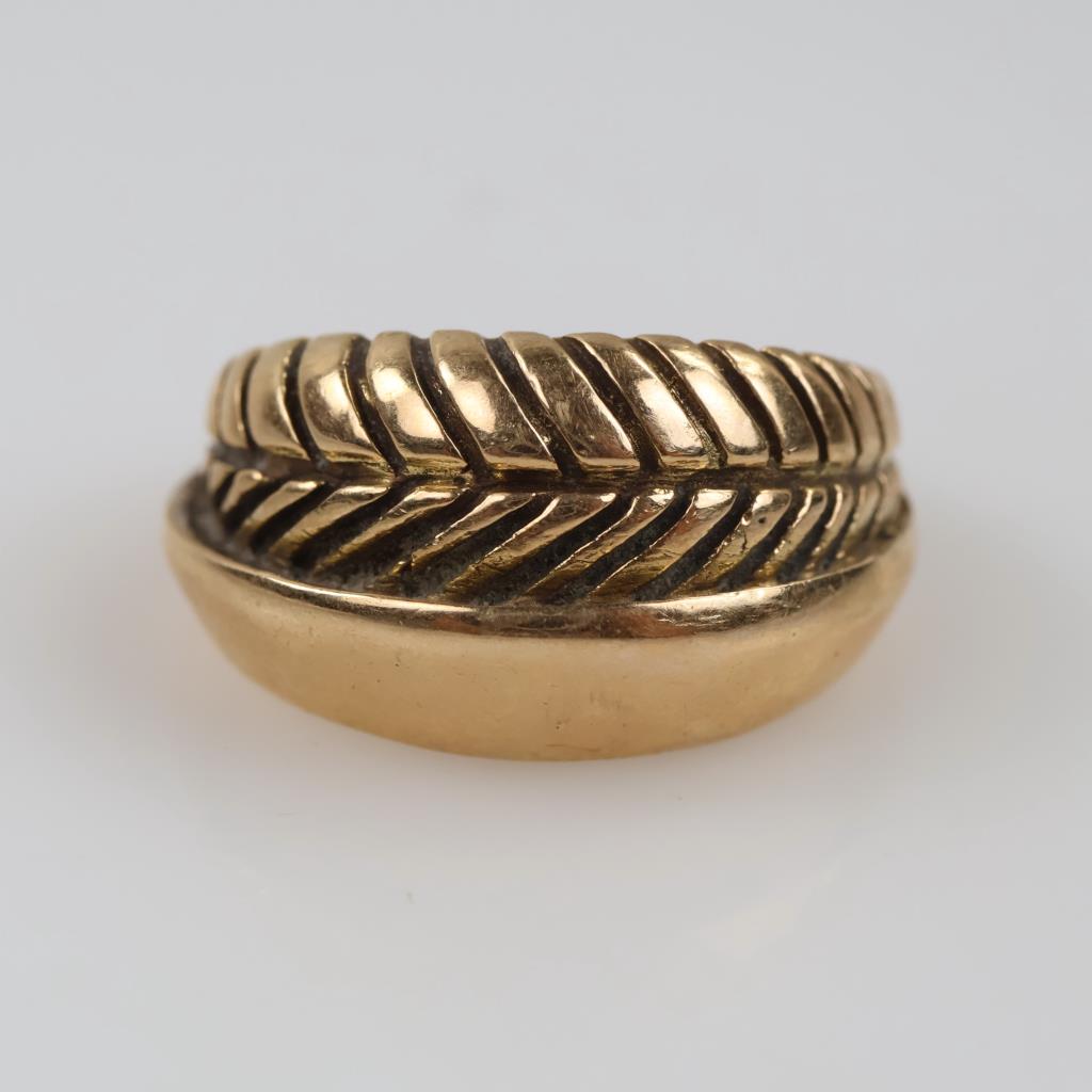 14kt Gold Asymmetrical Ring
