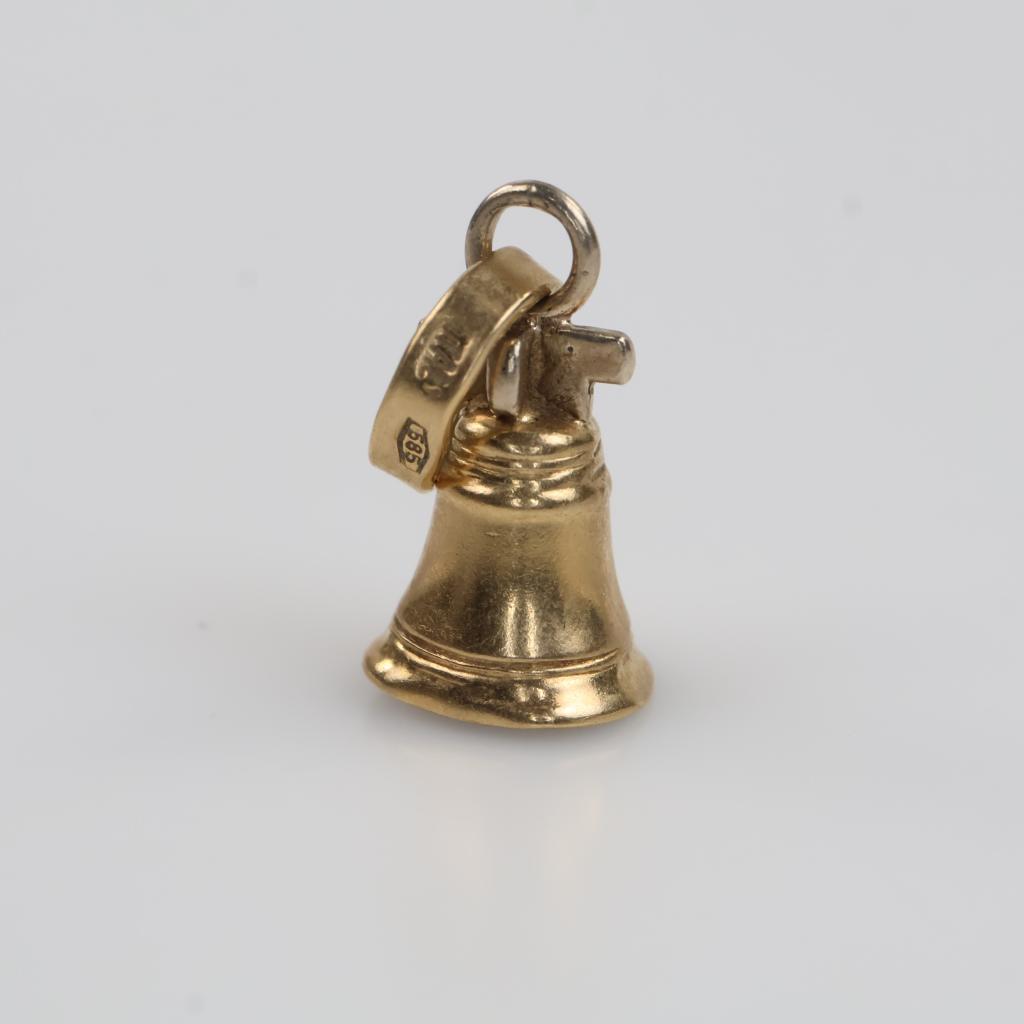 Bell Pendant Ringer 14kt Gold Bell Pendant Charm | Property Room