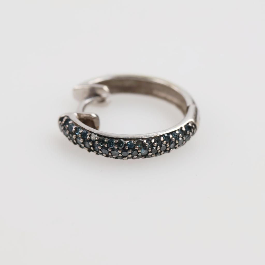 14kt Gold Blue Stone Earring