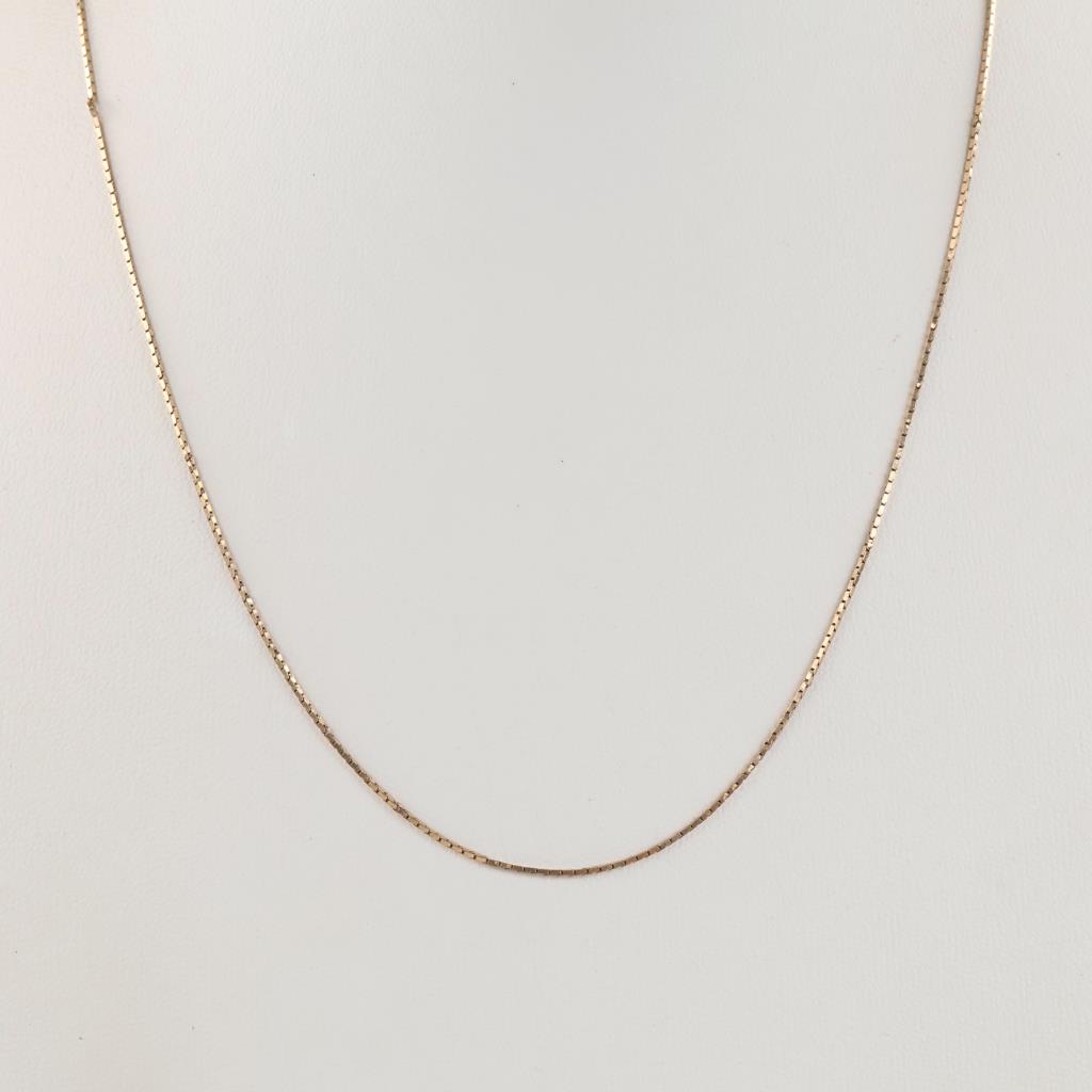 14kt Gold Box Chain Necklace