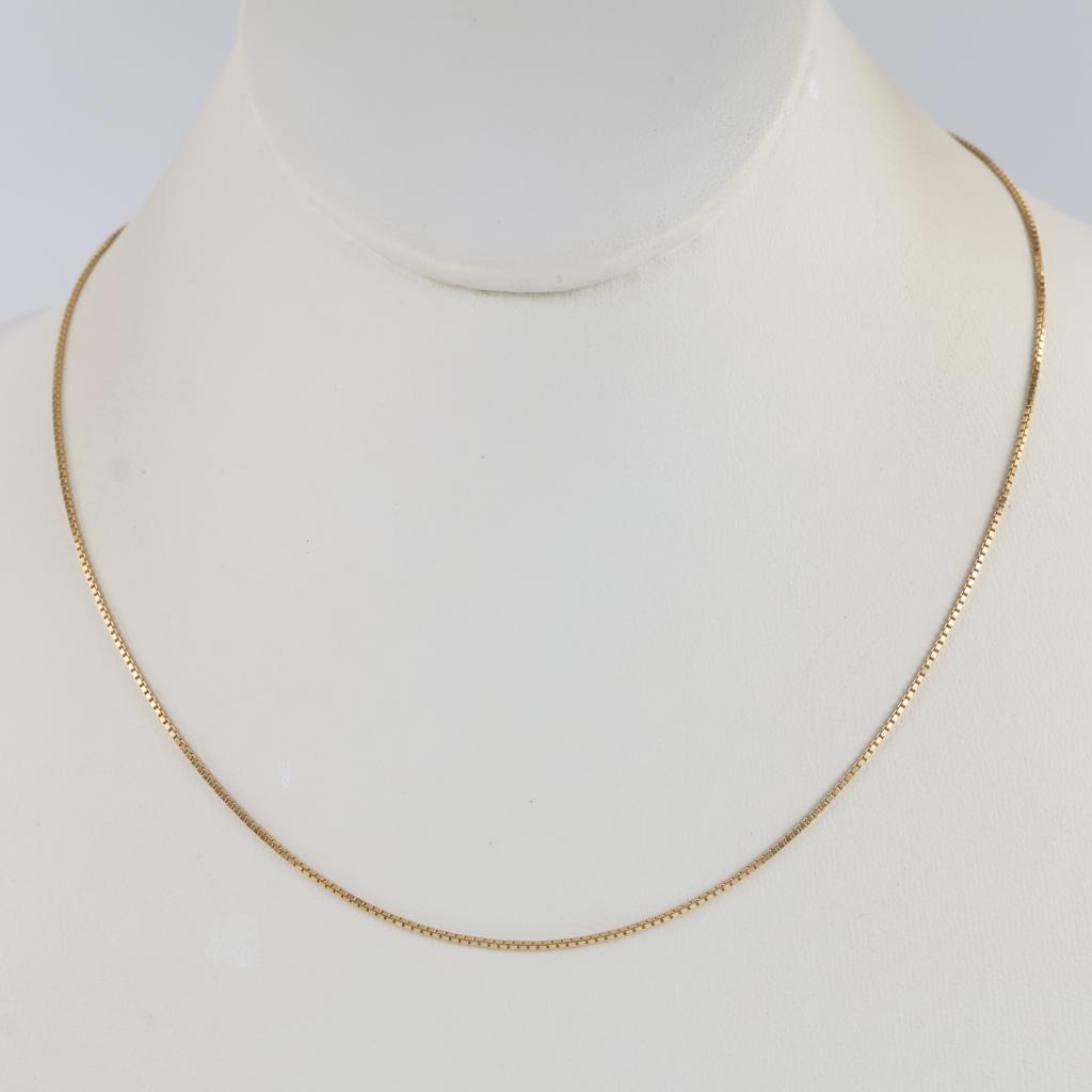 14kt Gold Box Chain Necklace