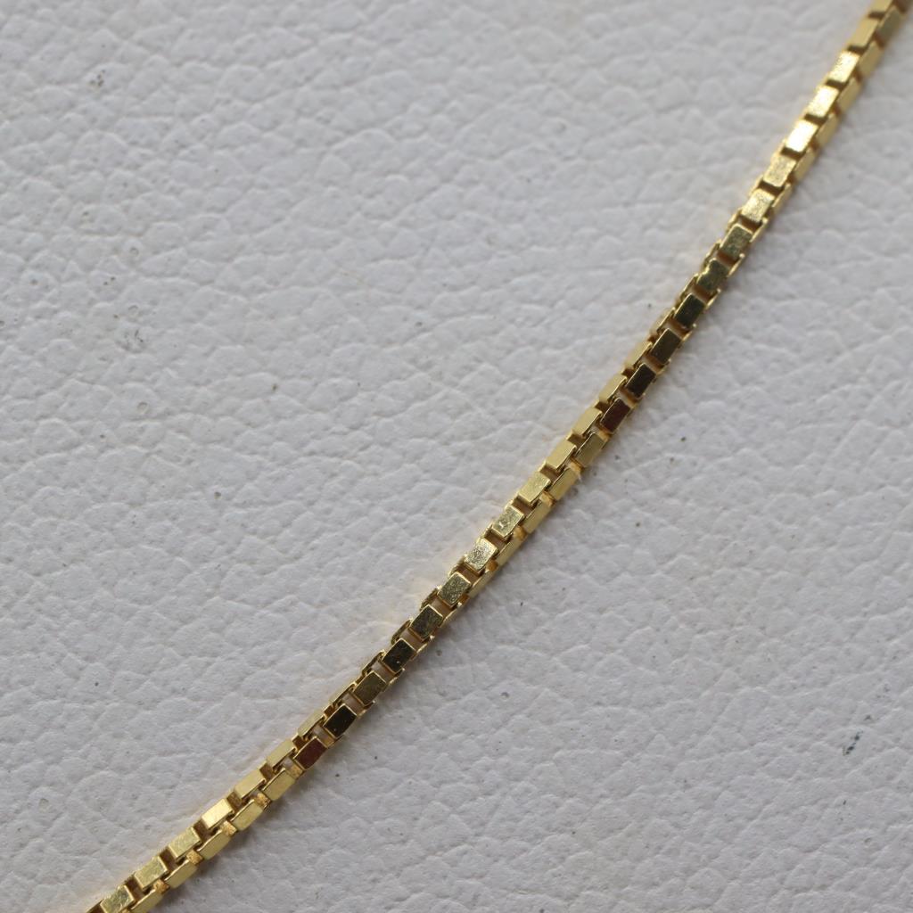 thumbnail image 2 of Men's 5.5mm Gold Plated Stainless Steel Diamond Cut Box Link Chain Necklace | H&J Jewelry | Lobster Clasp 2 of 5