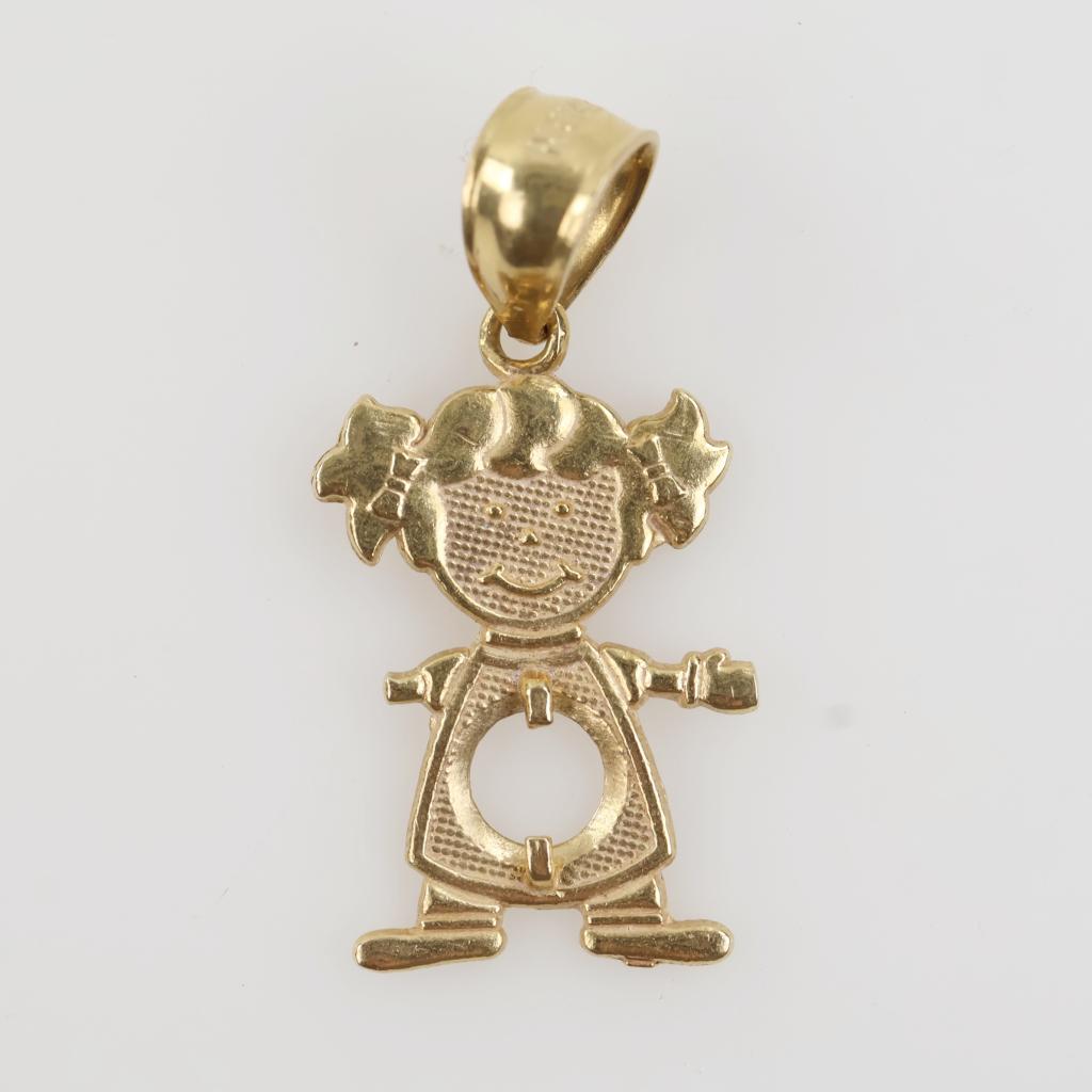 14kt Gold Child Pendant