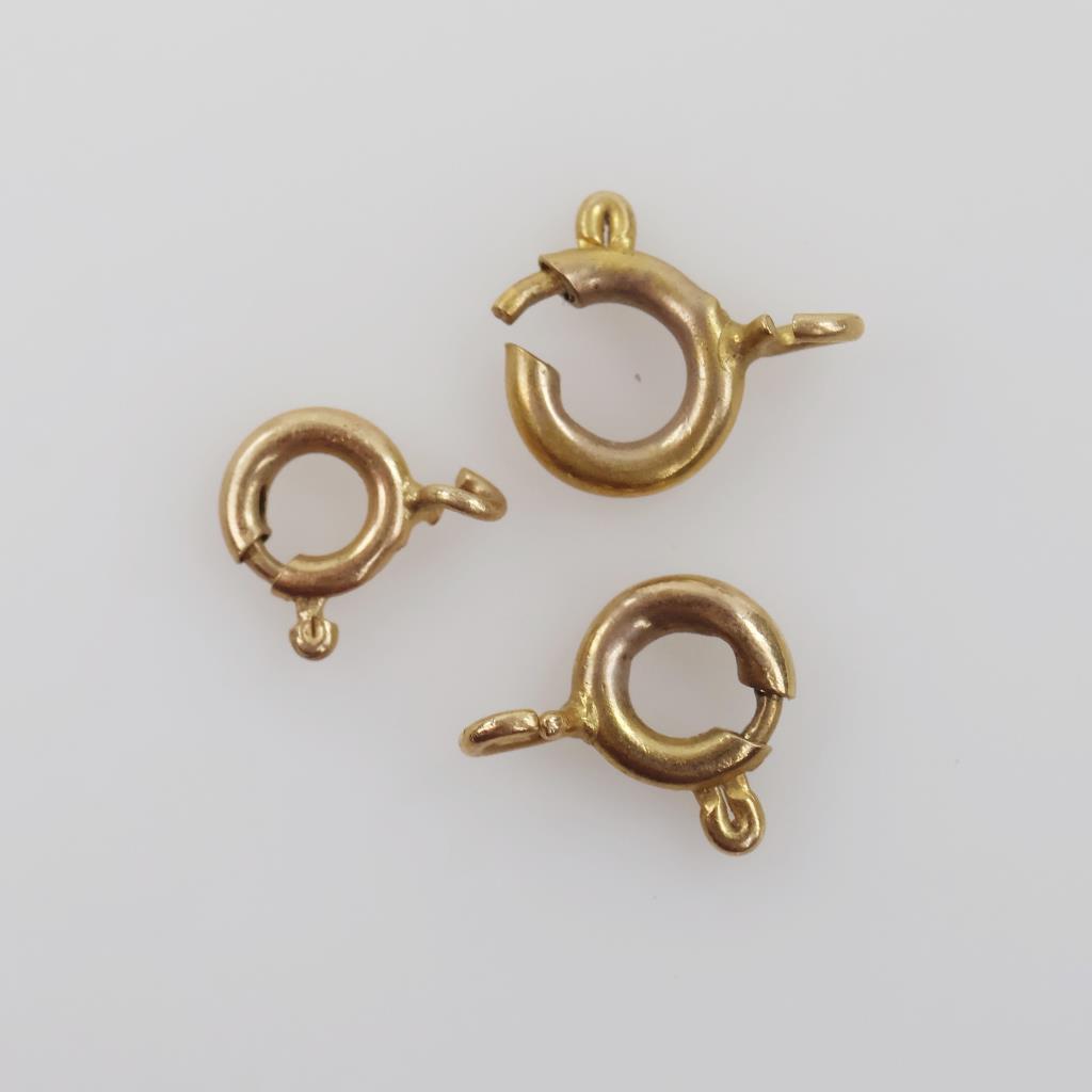 14kt Gold Clasp Pieces, 3 Pieces