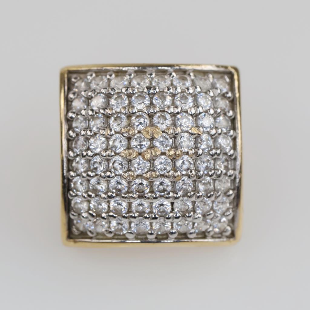 14kt Gold Clear Stone Single Earring