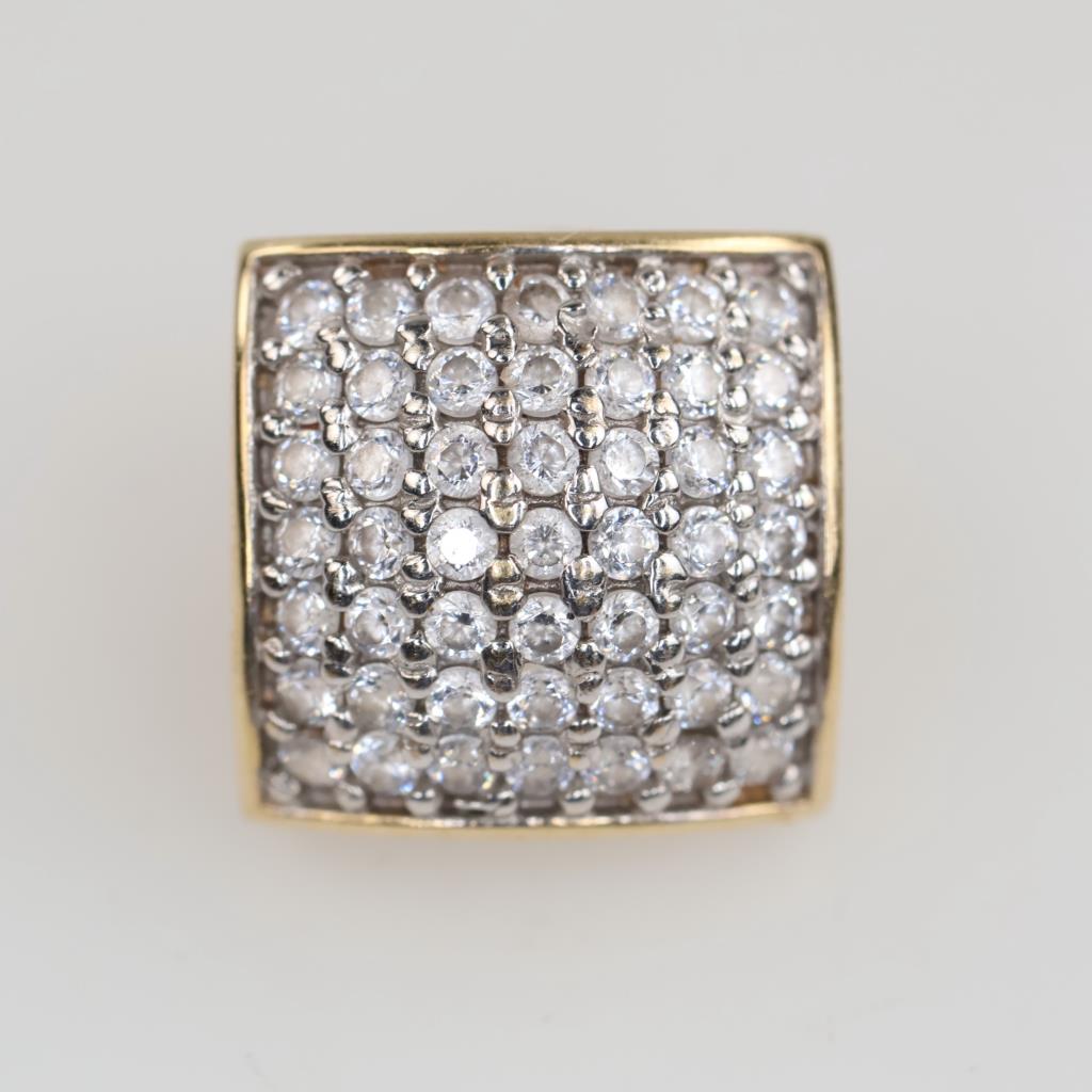 14kt Gold Clear Stone Single Earring