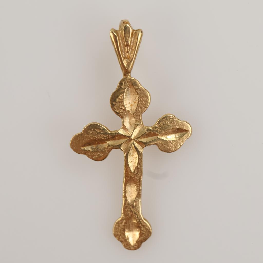 14kt Gold Cross Pendant