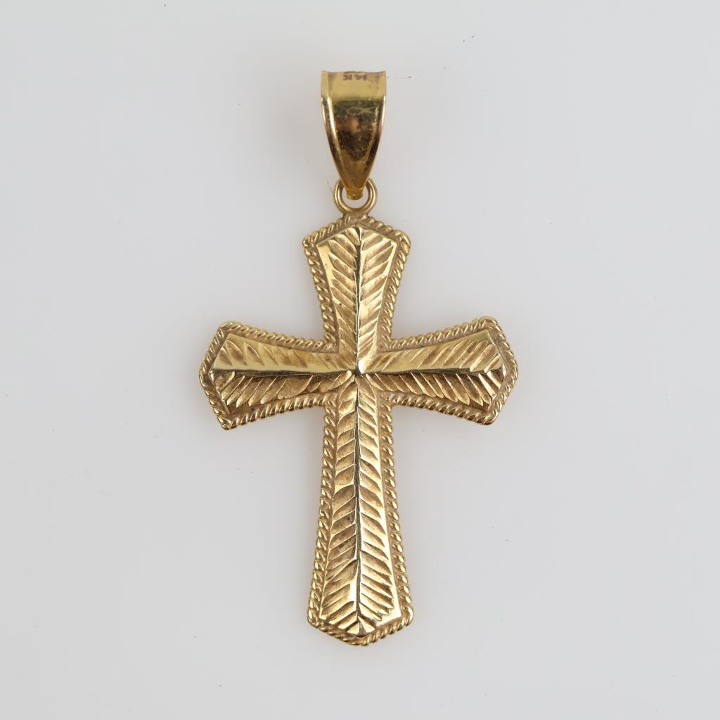 14kt Gold Cross Pendant