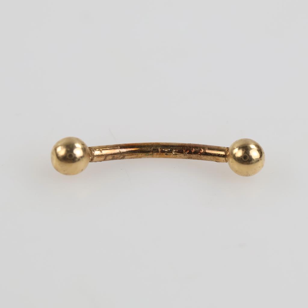 14kt Gold Curved Barbell