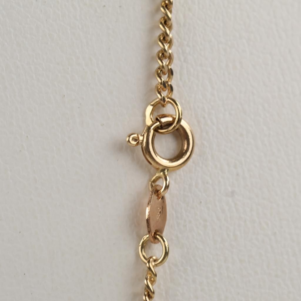 14kt Gold Dainty Curb Chain Necklace - PropertyRoom.com