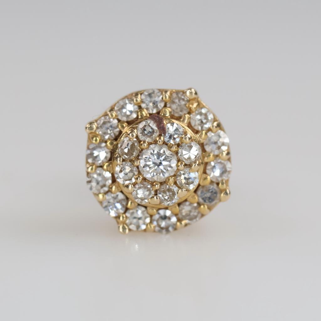 14kt Gold Diamond Accent Earring