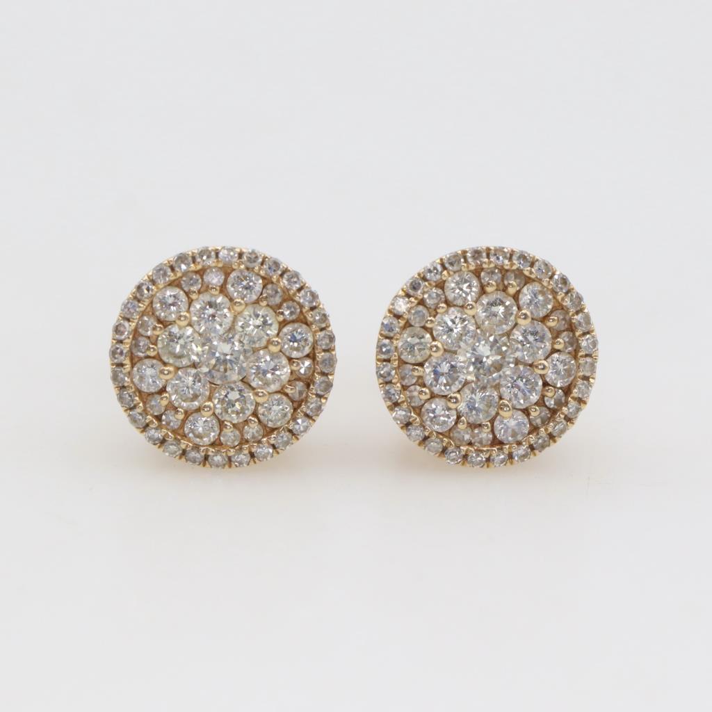 14kt Gold Diamond Accent Stud Earrings Property Room