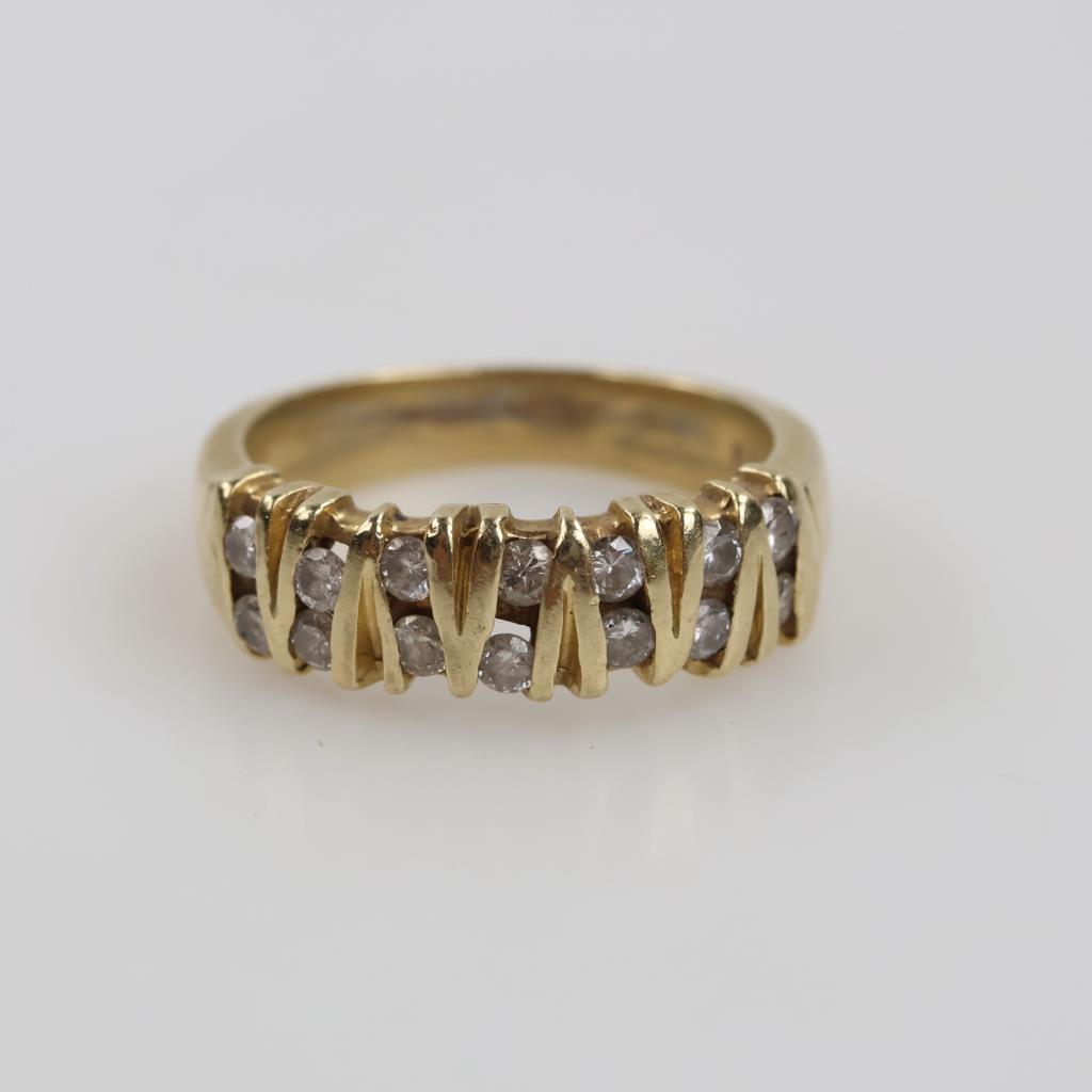 14kt Gold Diamond Band