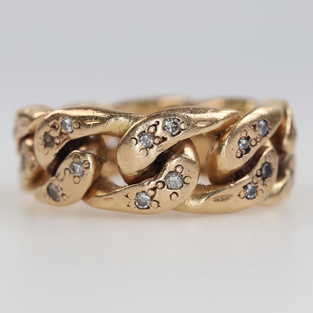 14kt Gold Diamond Band
