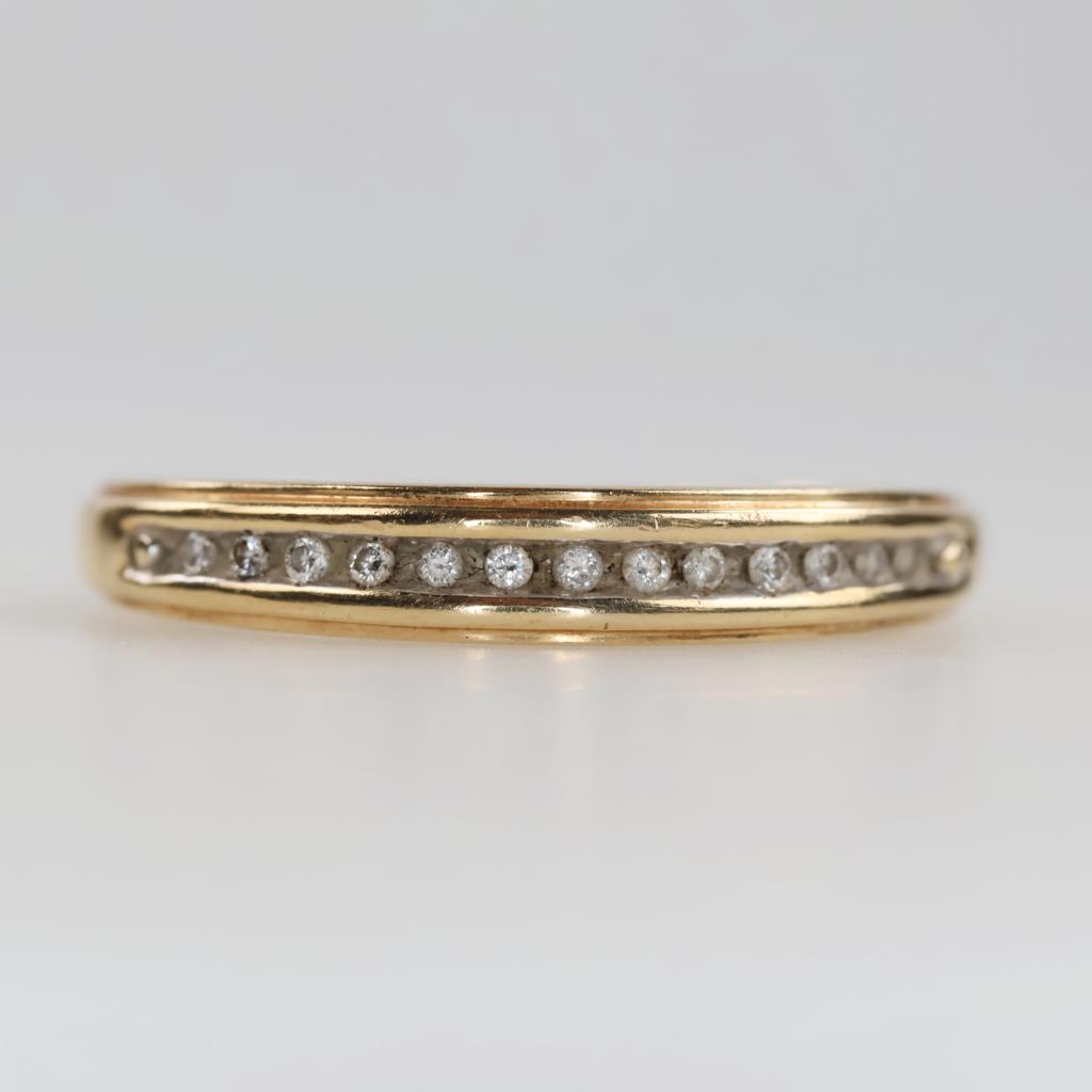 14kt Gold Diamond Band