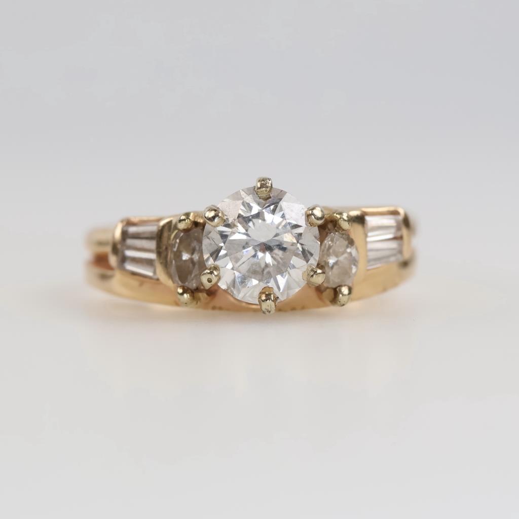 14kt Gold Diamond Bridal Set