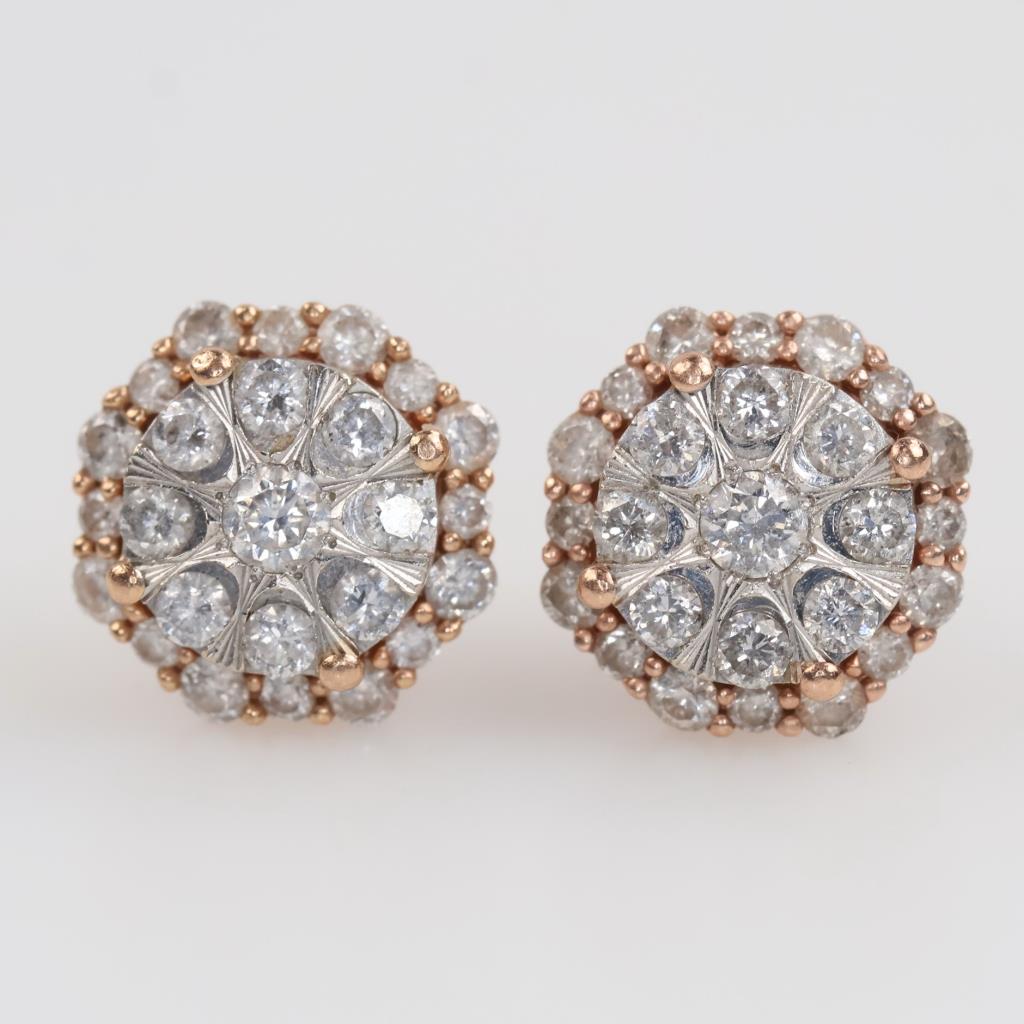14kt Gold Diamond Earrings