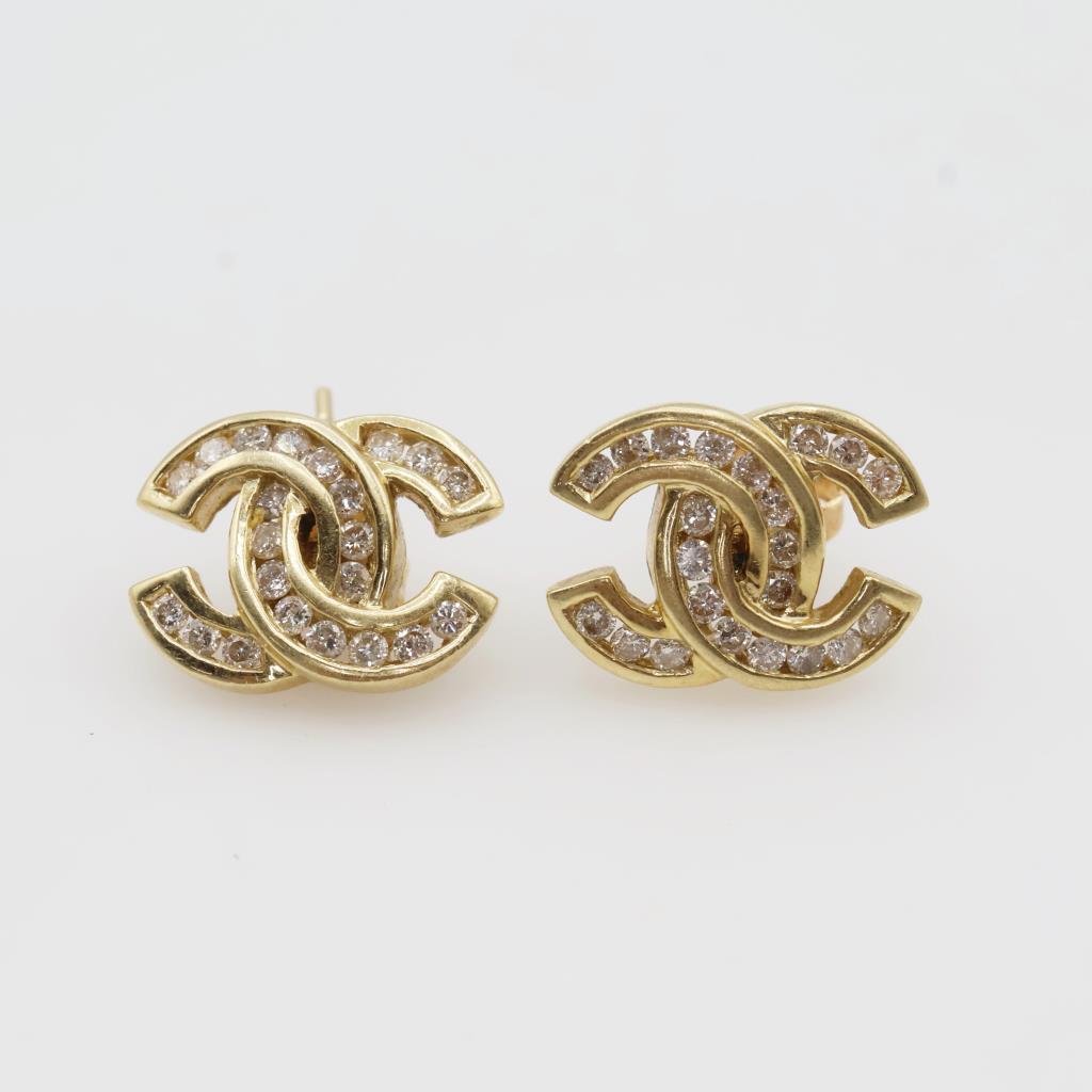 14kt Gold Diamond Earrings