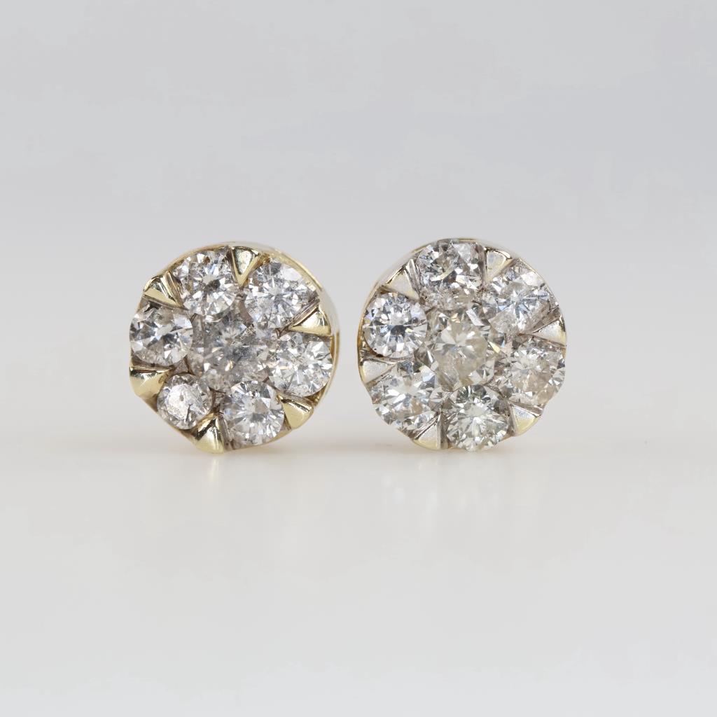 14kt Gold Diamond Earrings