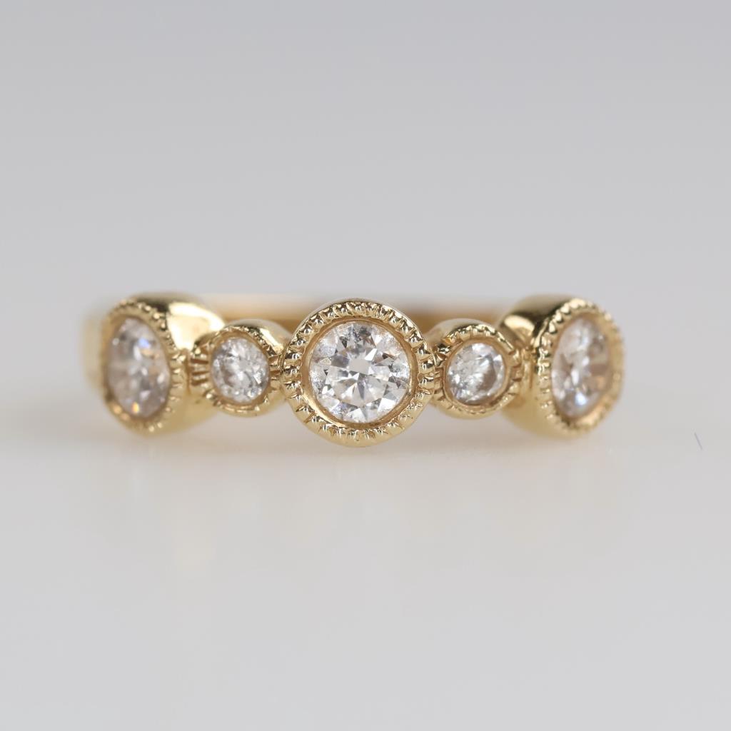 14kt Gold Diamond Huggie Hoop Earring