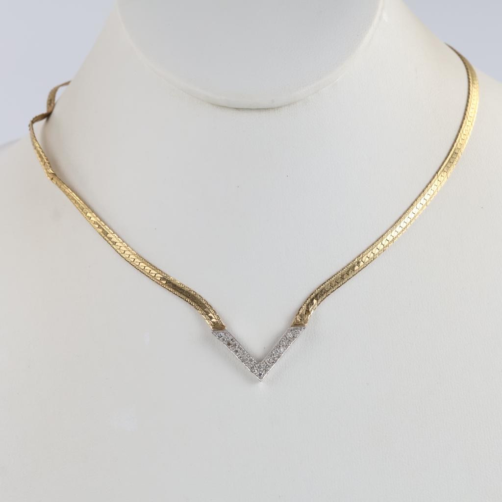 14kt Gold Diamond Necklace