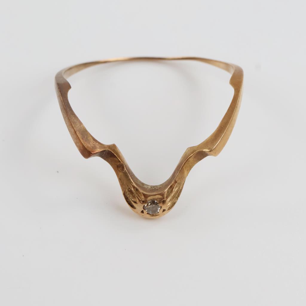 14kt Gold Diamond Stacking Ring