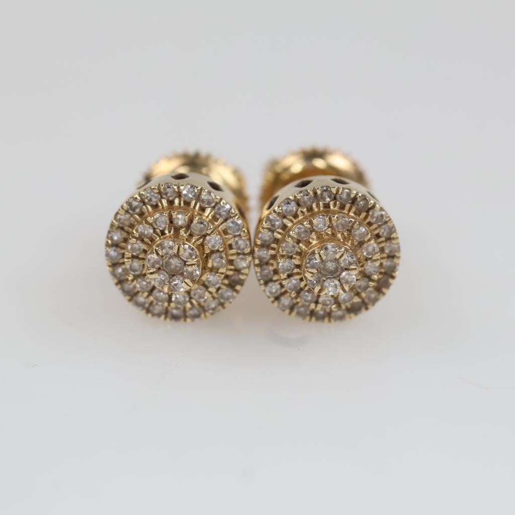 14kt Gold Diamond Stud Earrings