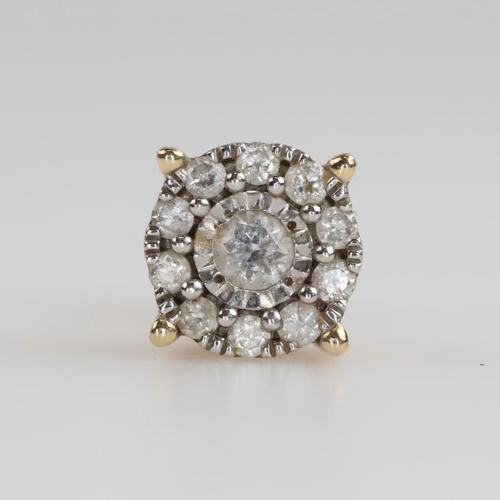 14kt Gold Diamond Stud Single Earring