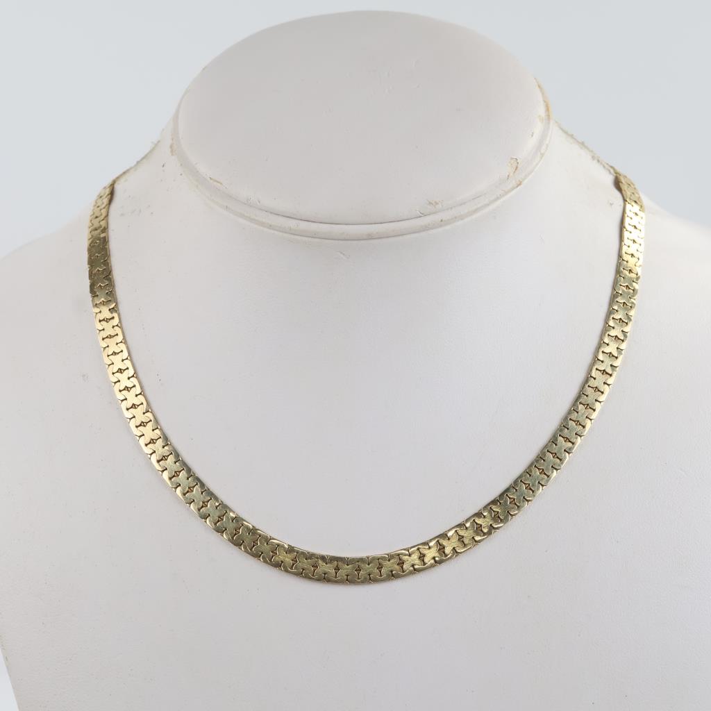 14kt Gold Double C Link Necklace