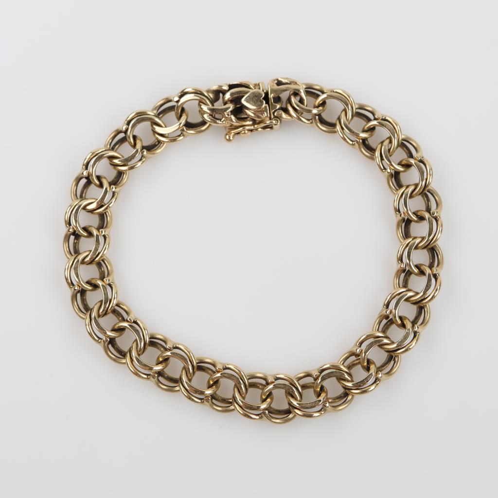 14kt Gold Double Link Bracelet