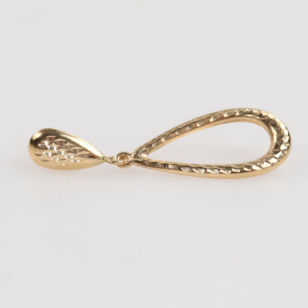 14kt Gold Drop Single Dangle Earring