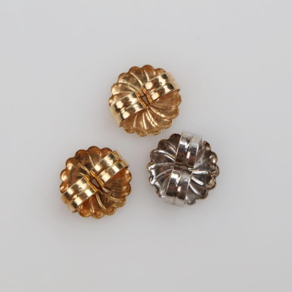 14kt Gold Earring Backs, 3 Pieces