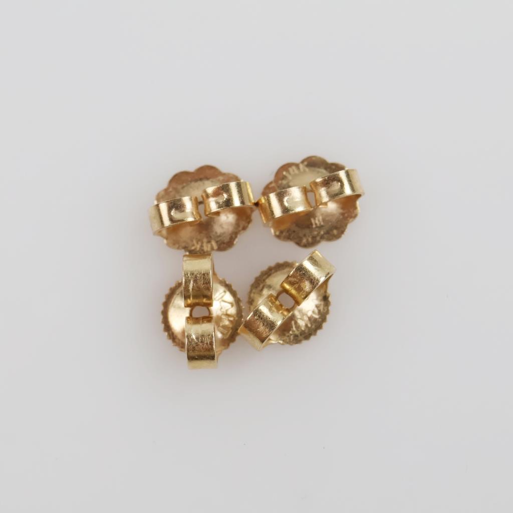 14kt Gold Earring Backs, 4 Pieces