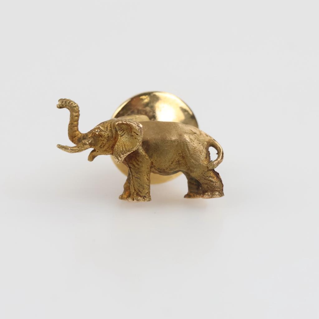14kt Gold Elephant Pin