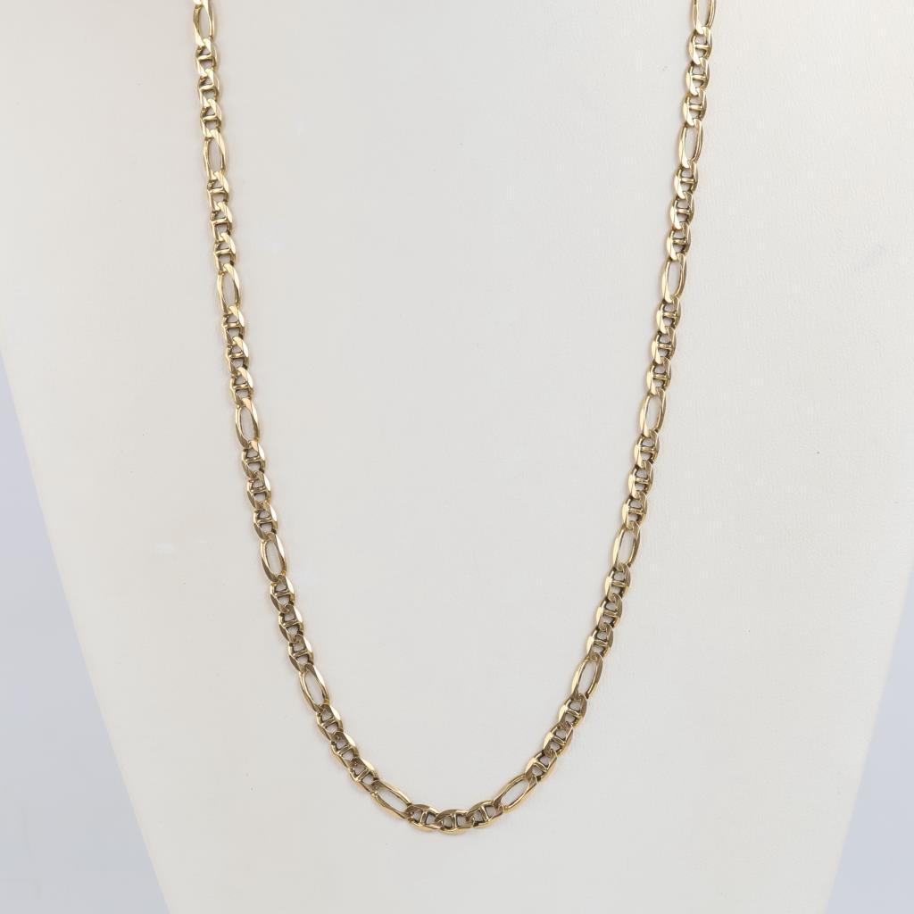 14kt Gold Figaro Chain Link Necklace
