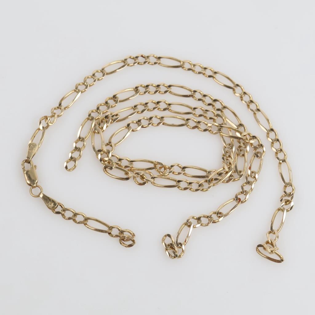 14kt Gold Figaro Chain Necklace