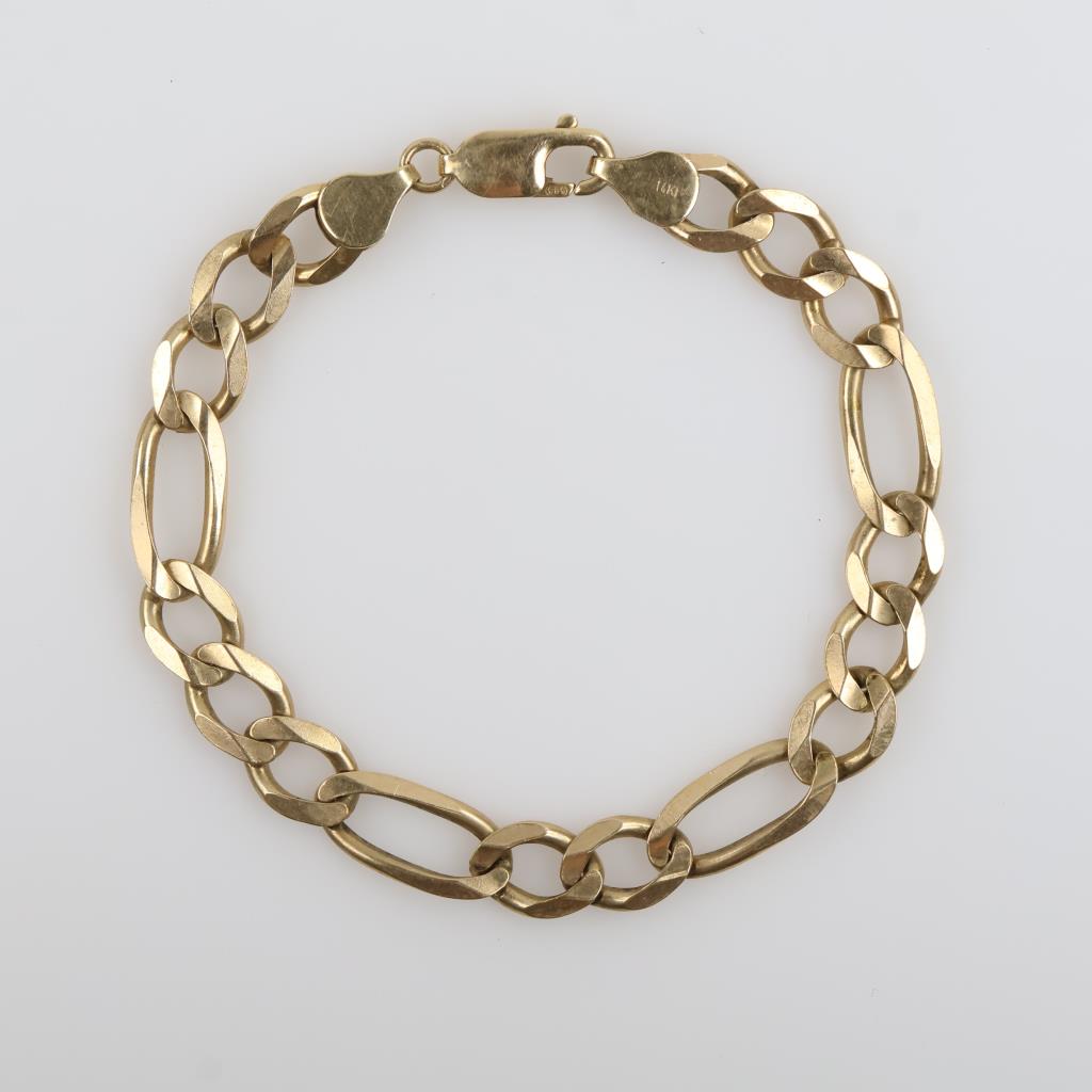 14kt Gold Figaro Link Bracelet